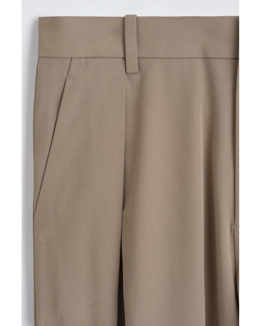 COS Natural Pleated Cotton Relaxed-Fit Wide-Leg Pants for men