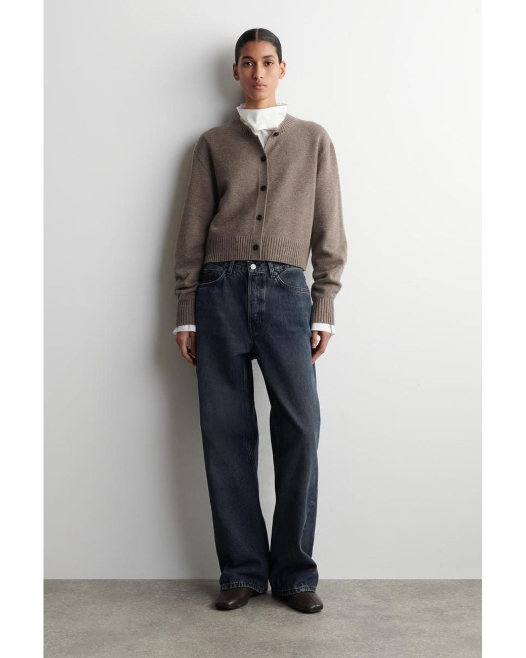 COS Natural Merino Wool Cardigan