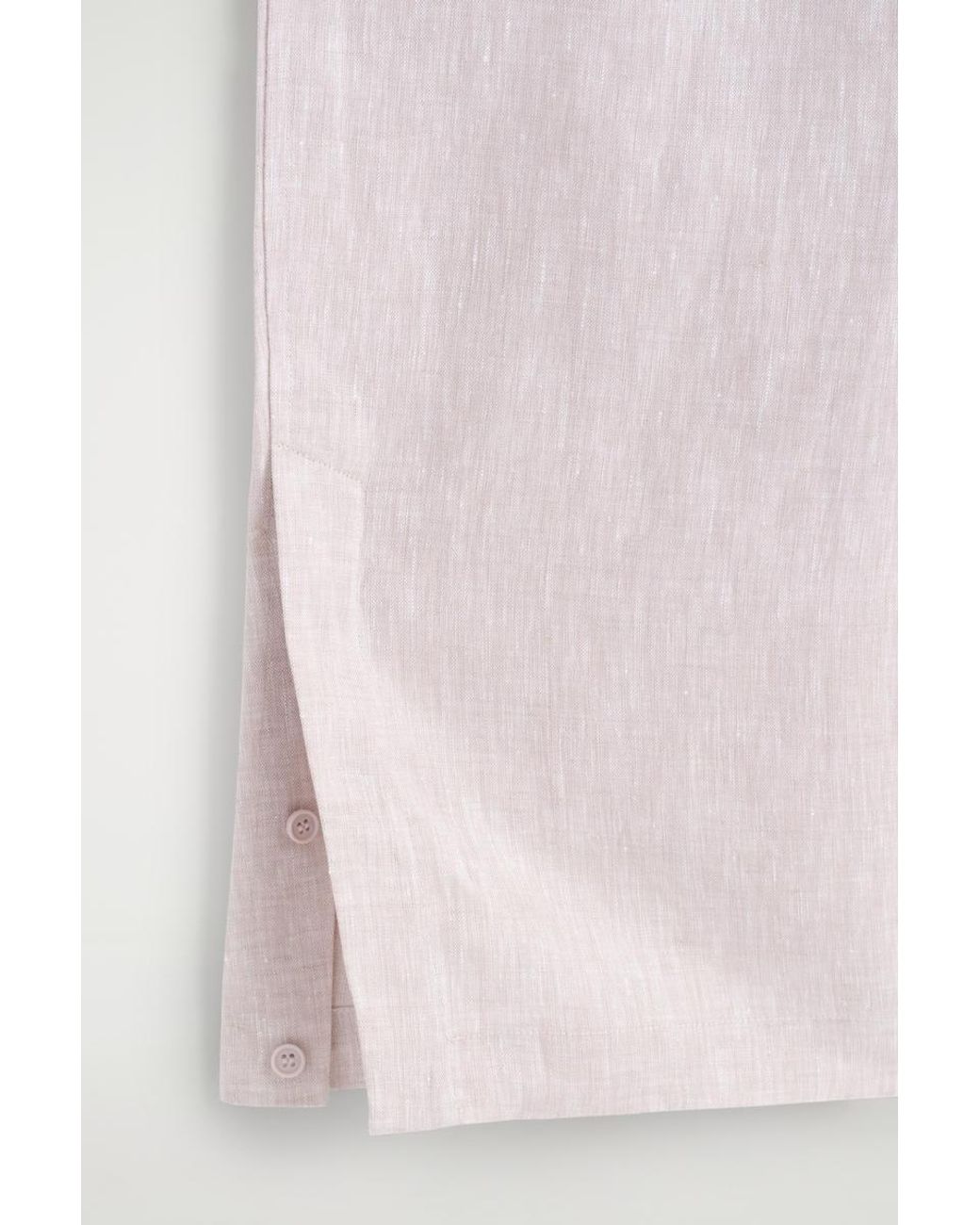 COS Pink Elasticated Linen Barrel-Leg Pants