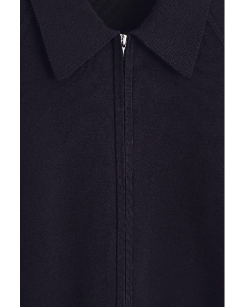 COS Blue Double-Faced Knitted Jacket