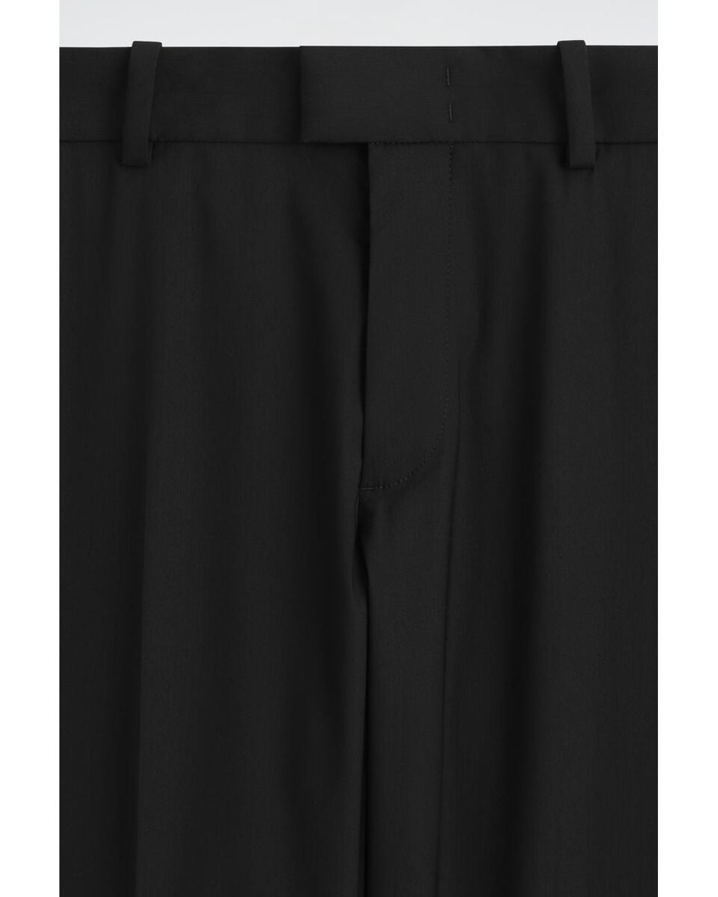 COS Black Wool-Blend Slim-Fit Straight-Leg Trousers for men