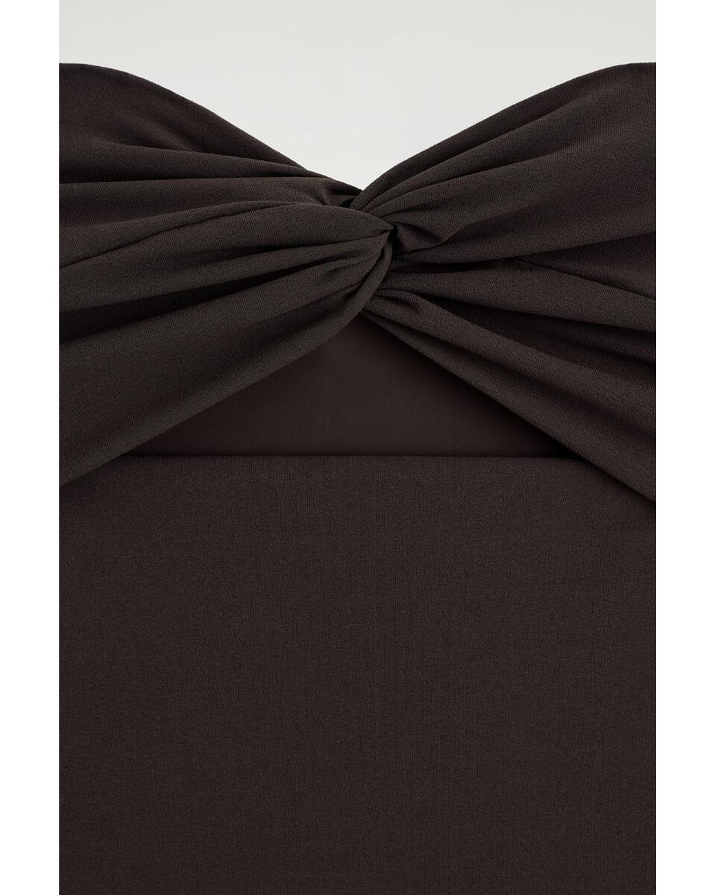 COS Brown Twisted Textured Cutout Swimsuit