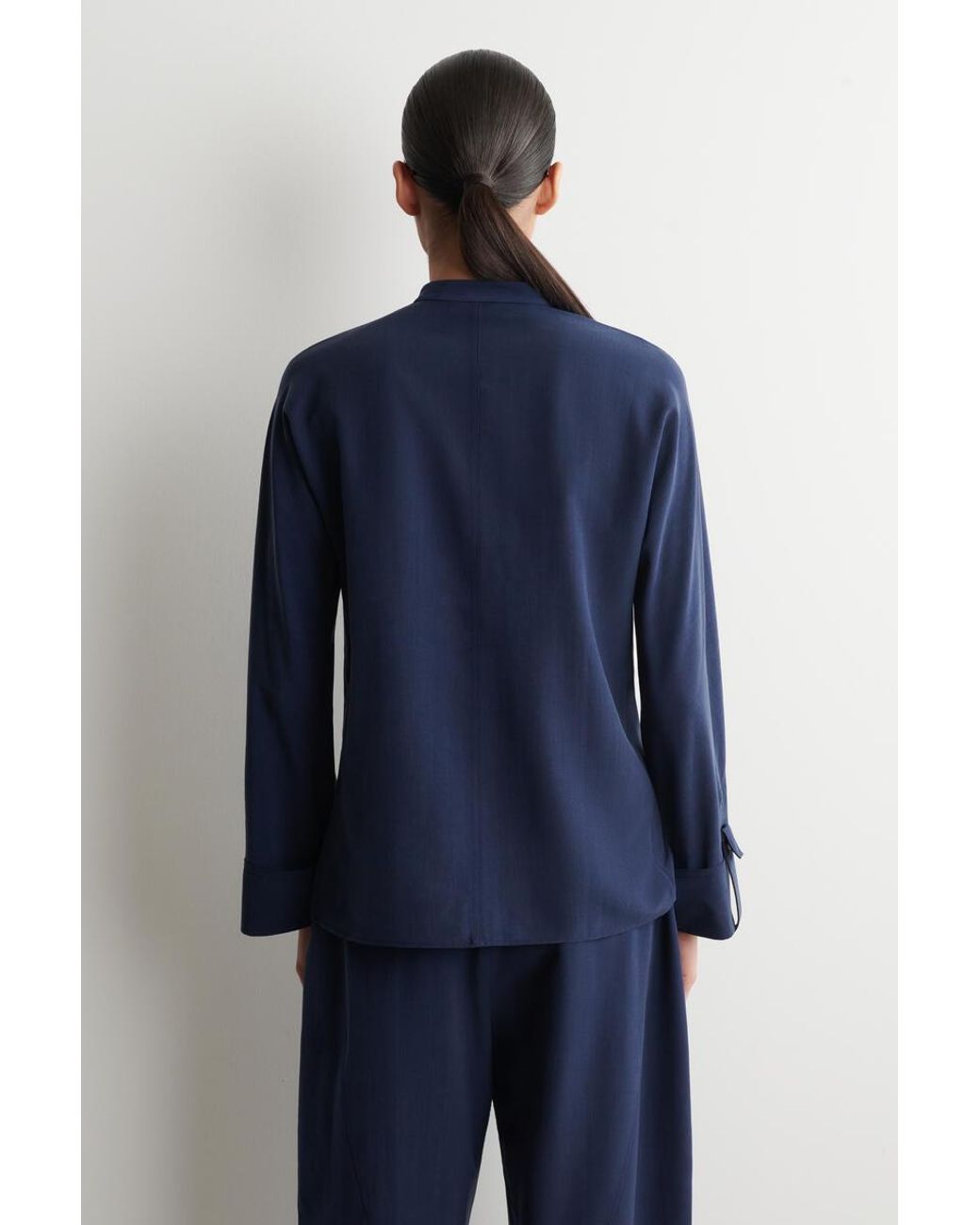 COS Blue Fluid Utility Shirt