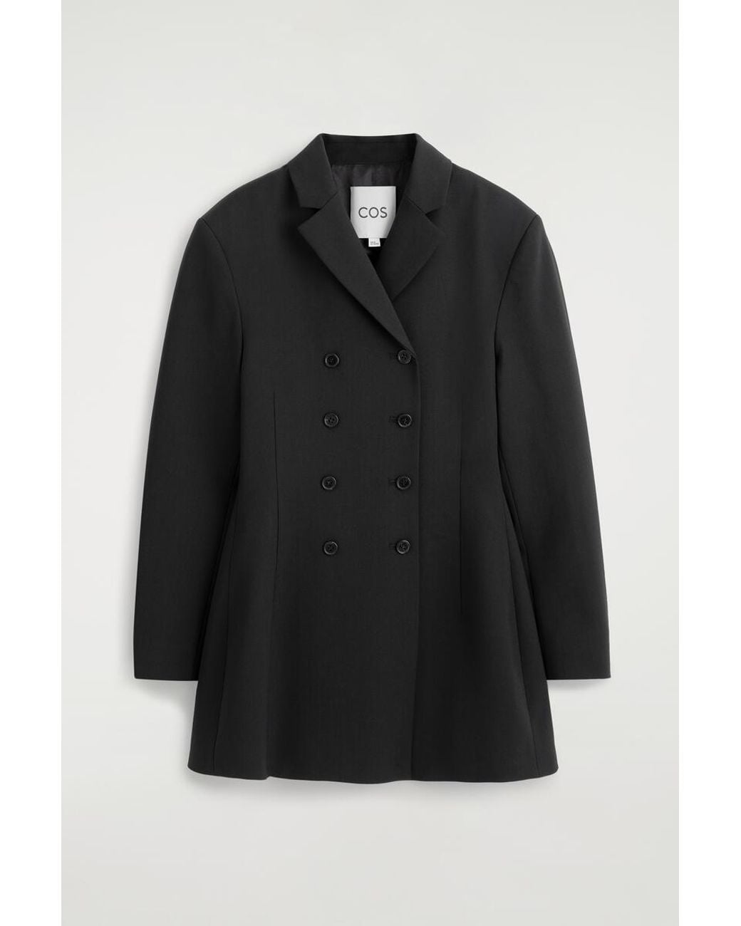 COS Black Double-Breasted Peplum Blazer