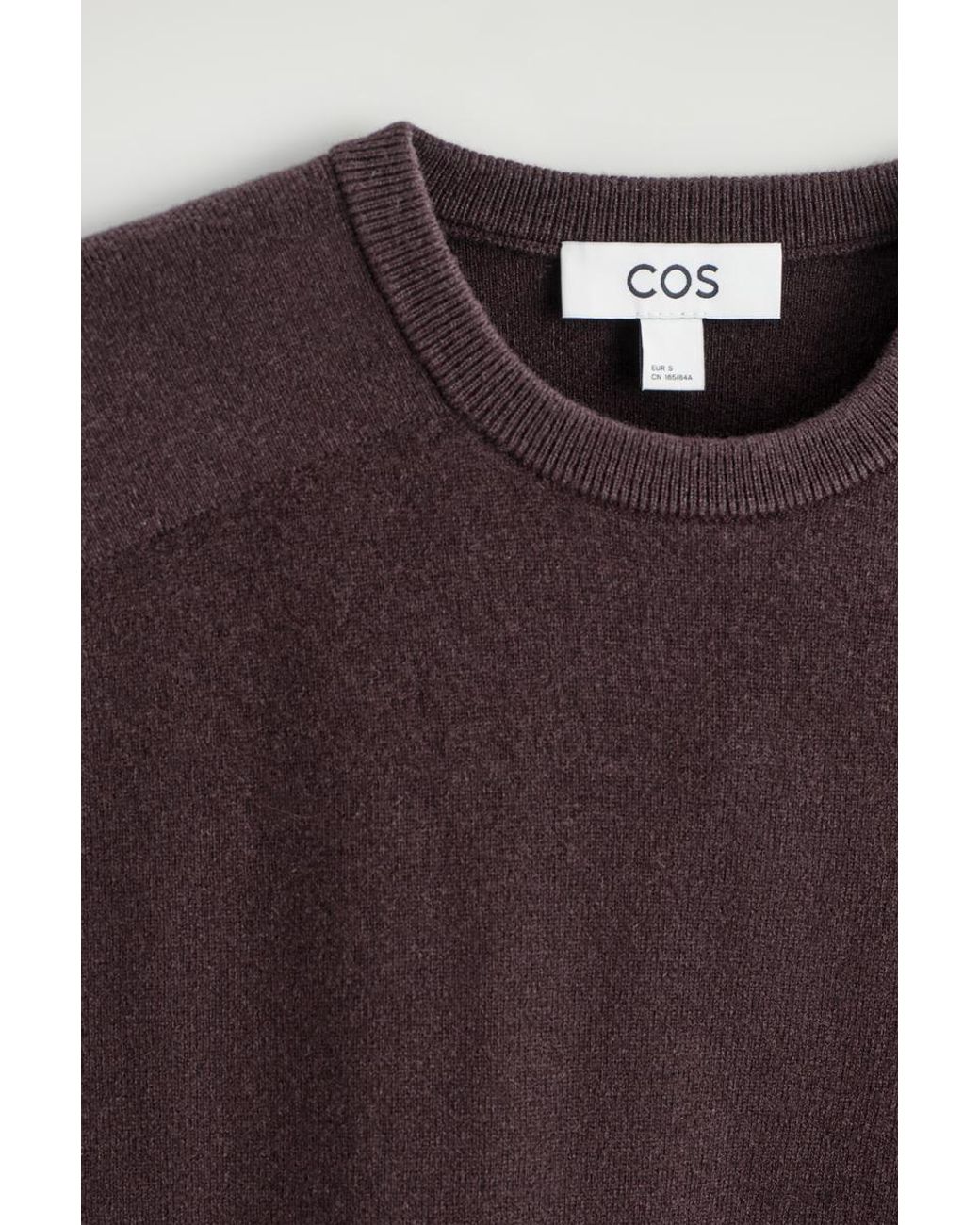 COS Brown Merino Wool Crew-Neck Sweater