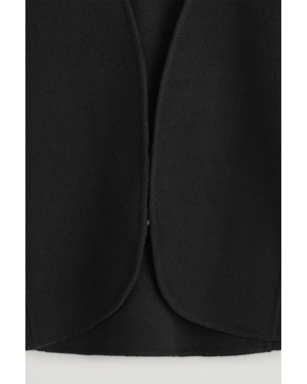 COS Black Cropped Double-Faced Wool-Blend Blazer
