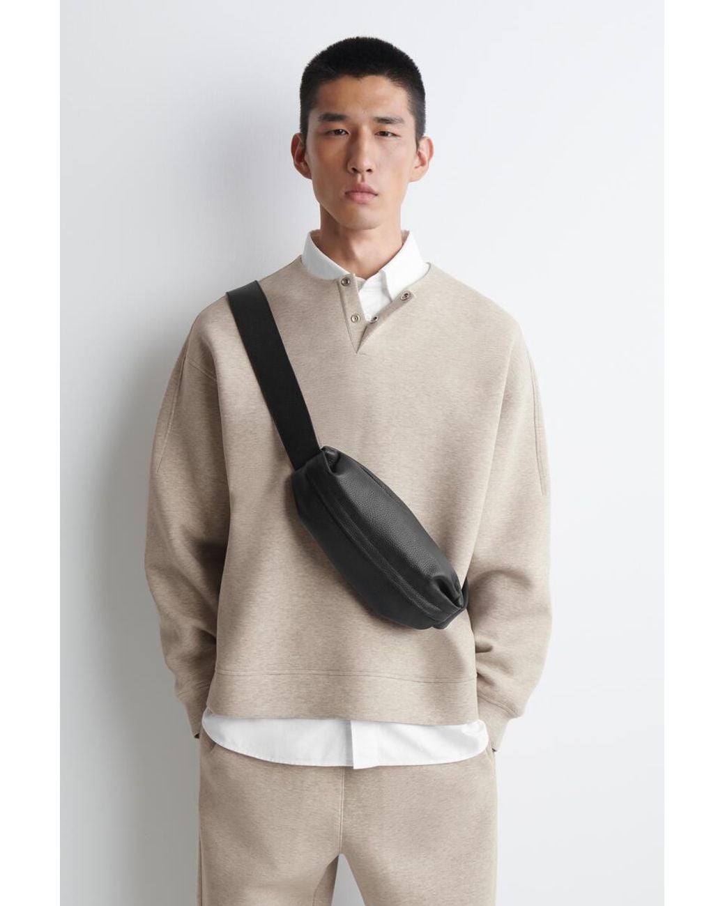 COS White Module Crossbody Bag for men
