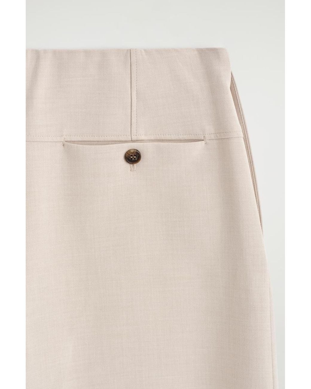 COS Natural Barrel-Leg Trousers