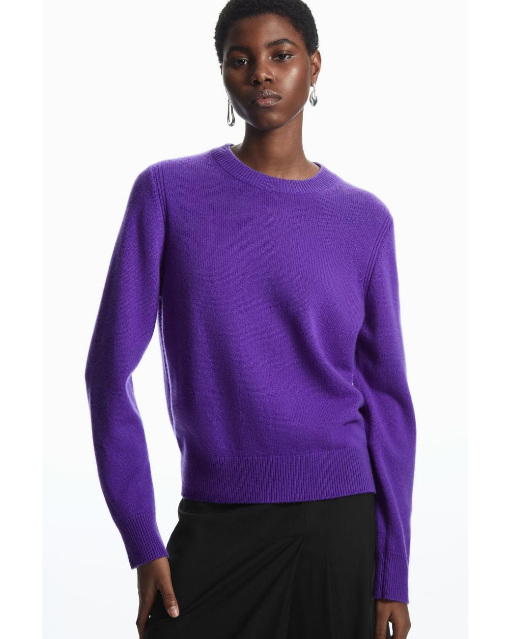 COS Pure Cashmere Sweater in Purple | Lyst