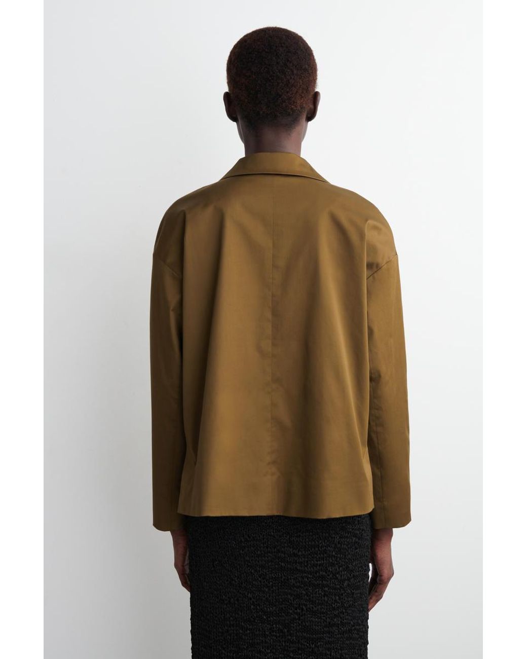 COS Natural Single-Button Cotton Blazer