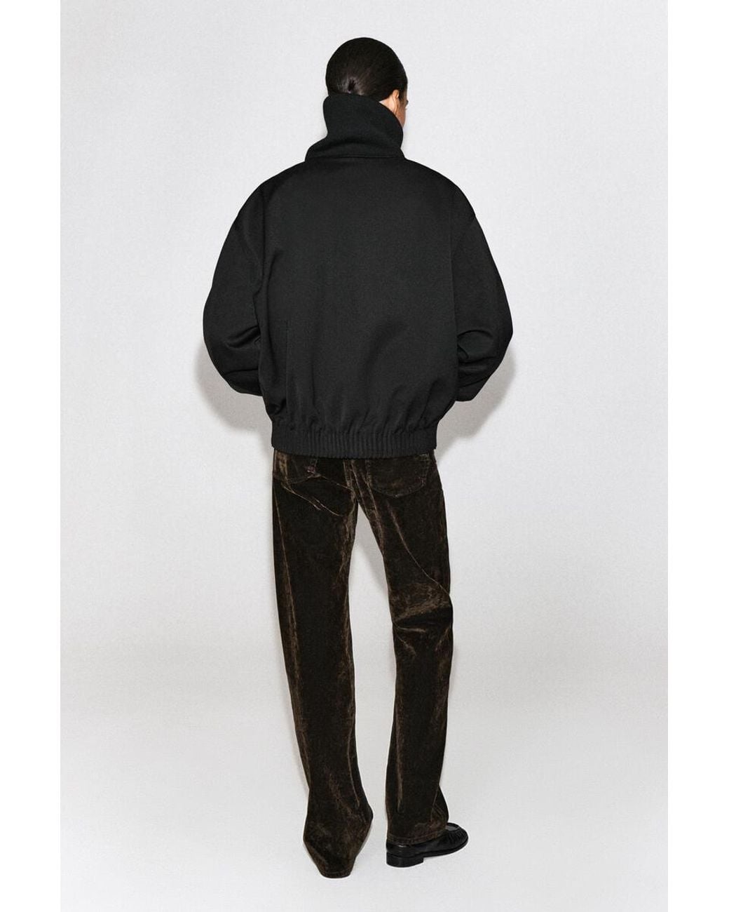 COS Black Funnel-Neck Jacket