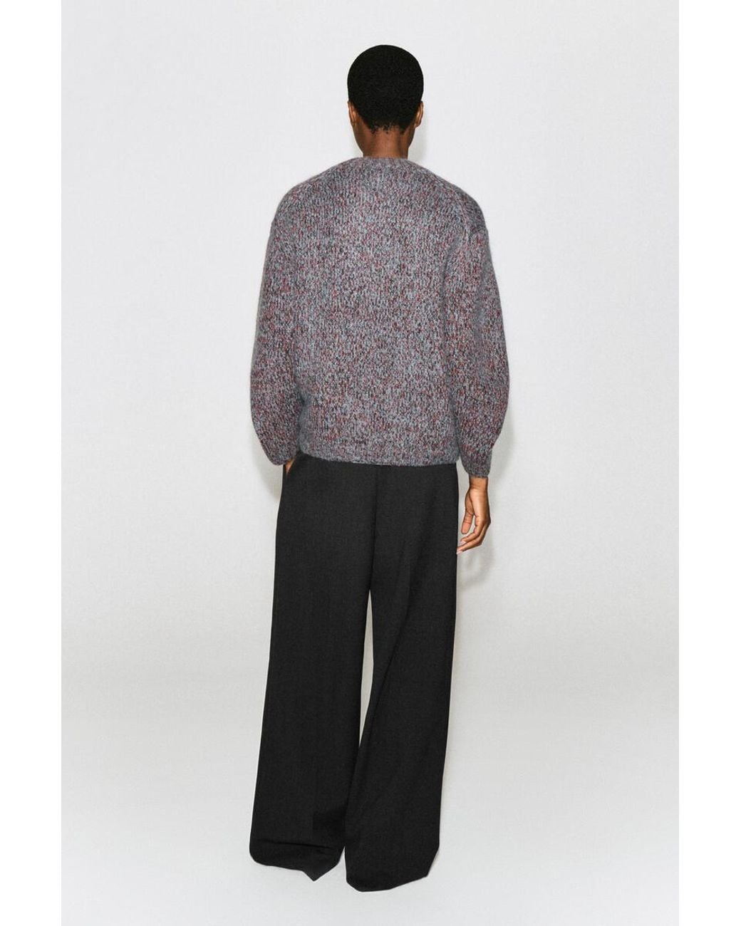 COS Purple Tri-Tone Wool-Mohair Sweater