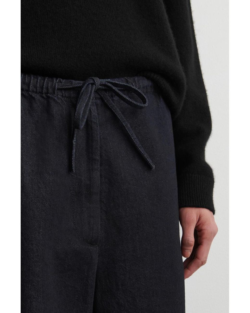 COS Blue Drawstring Denim Pants