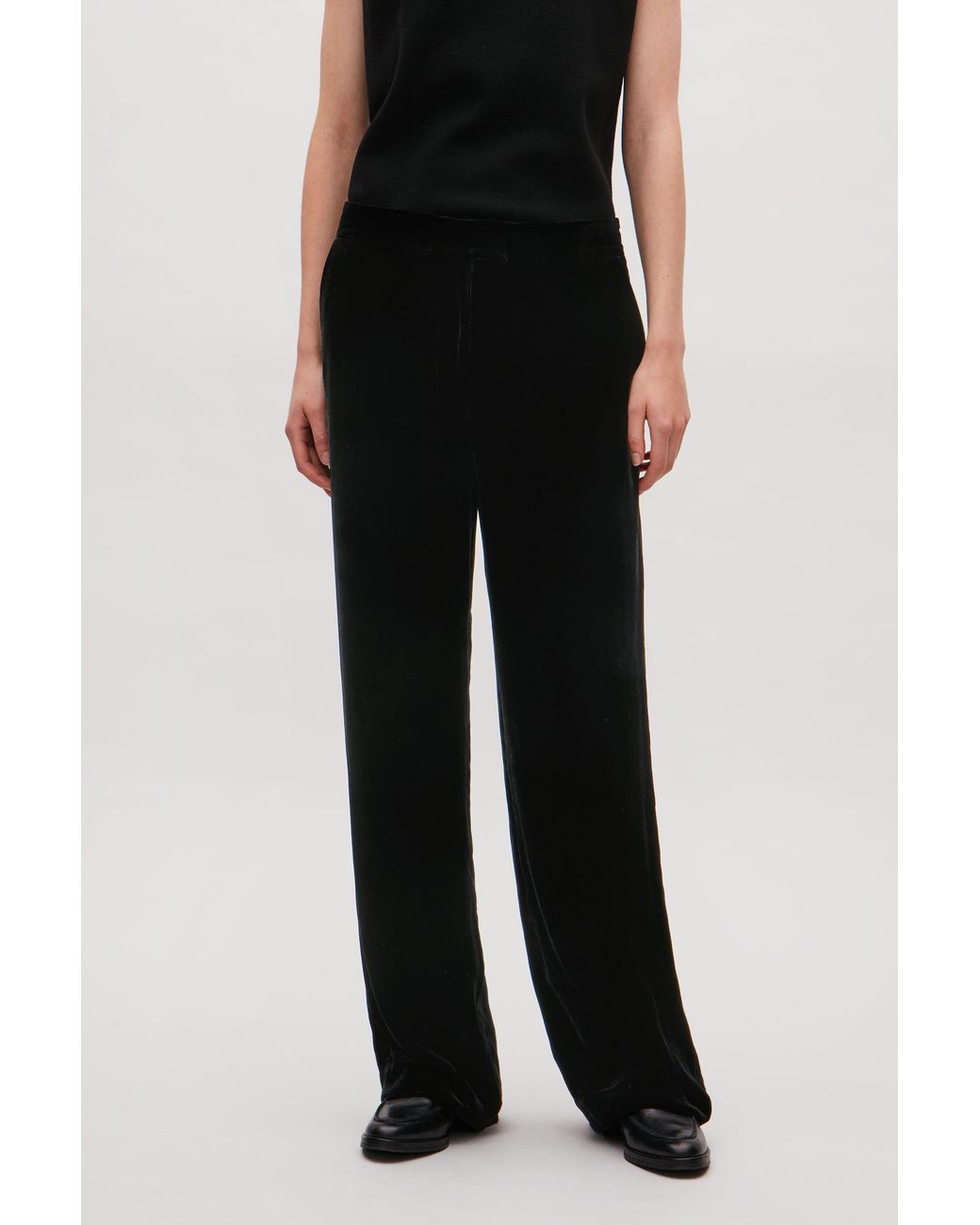 COS Velvet Trousers in Black | Lyst