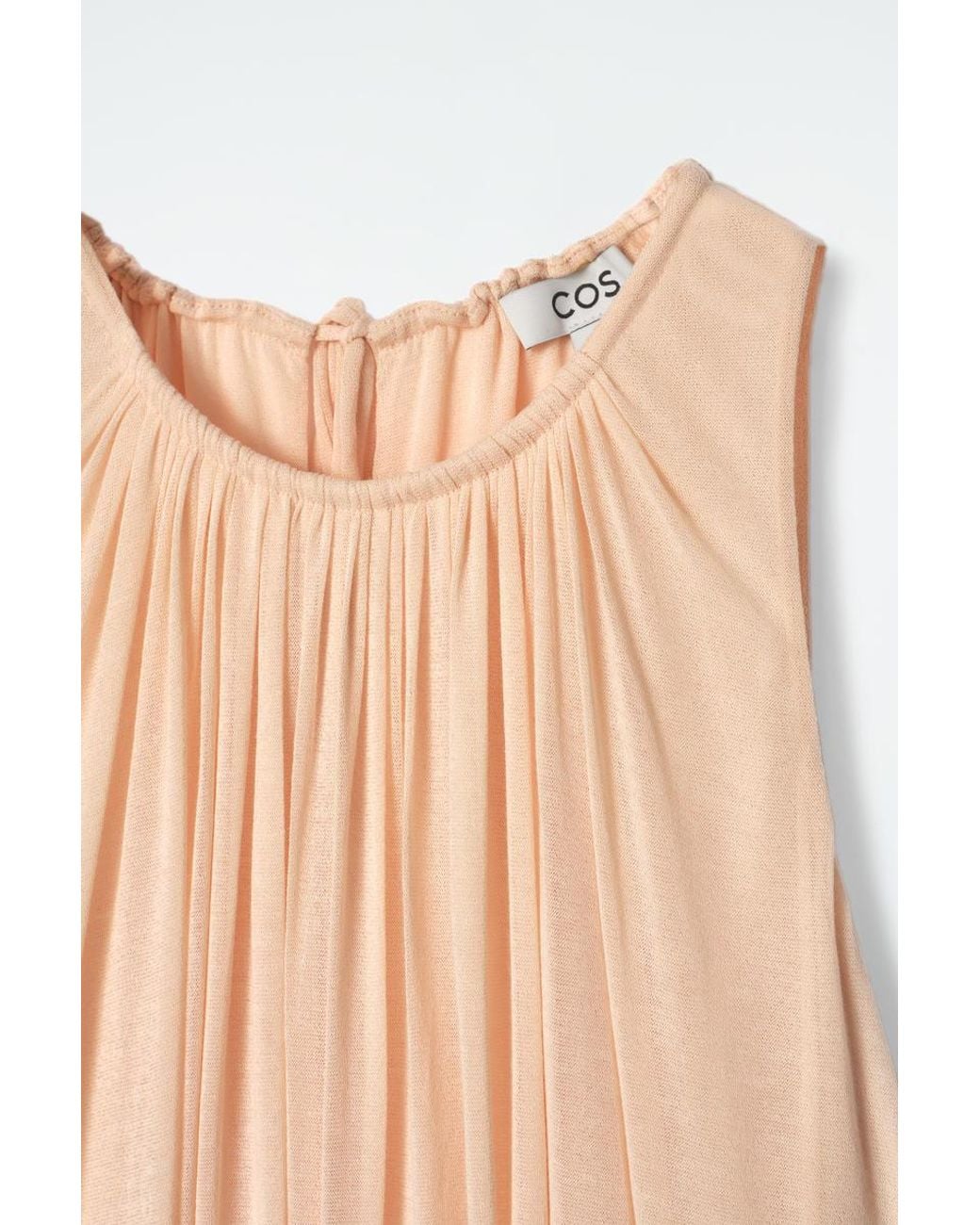 cos orange maxi dress THE V-NECK LINEN MAXI DRESS