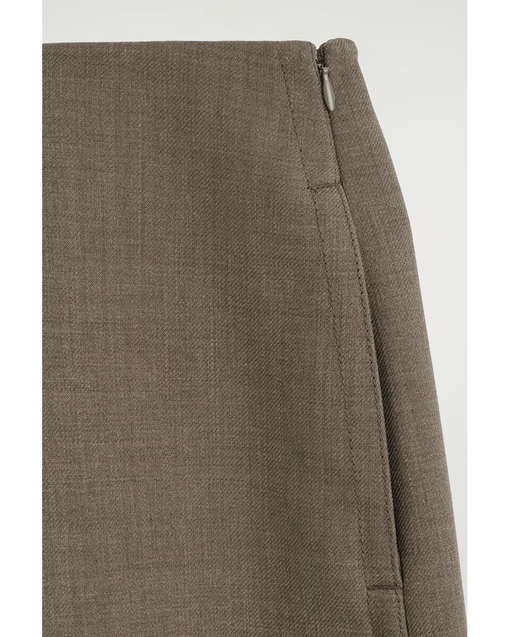 COS Green Double-Faced Barrel-Leg Pants