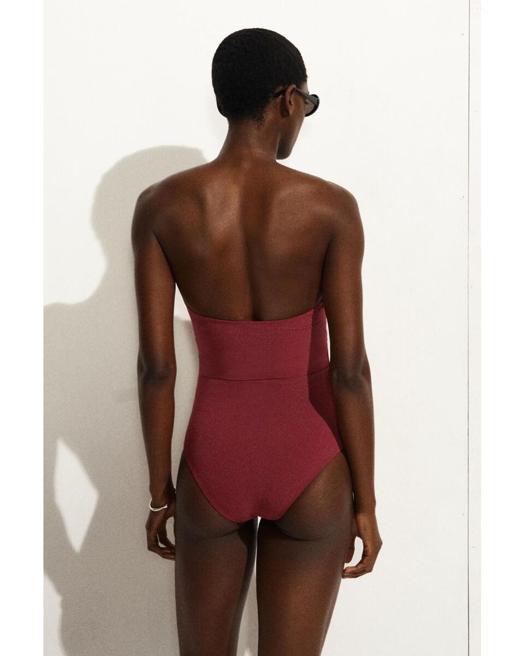 COS Twisted Textured Cutout Swimsuit
