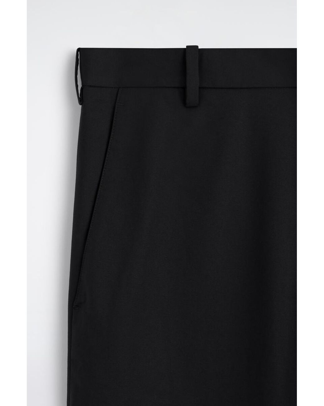 COS Black Cotton Relaxed-Fit Wide-Leg Chinos for men