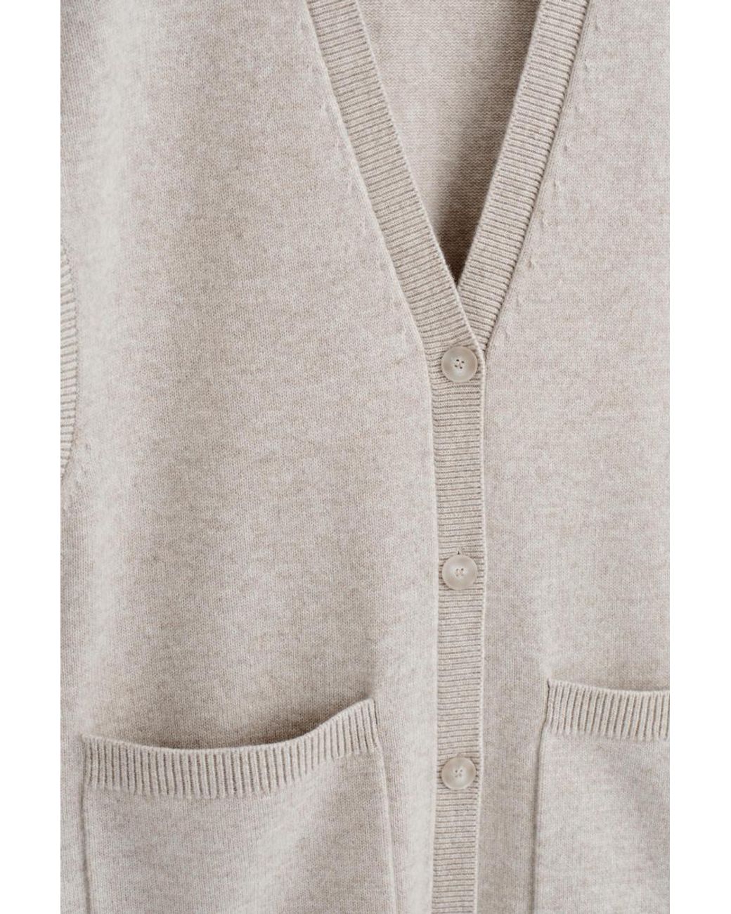 COS Natural Rounded Wool Longline Cardigan