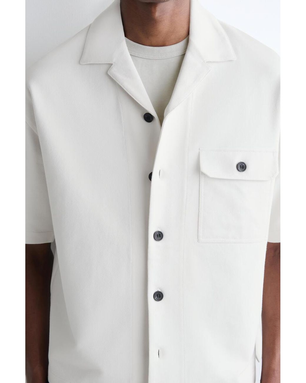 COS White Cotton Utility Shirt for men