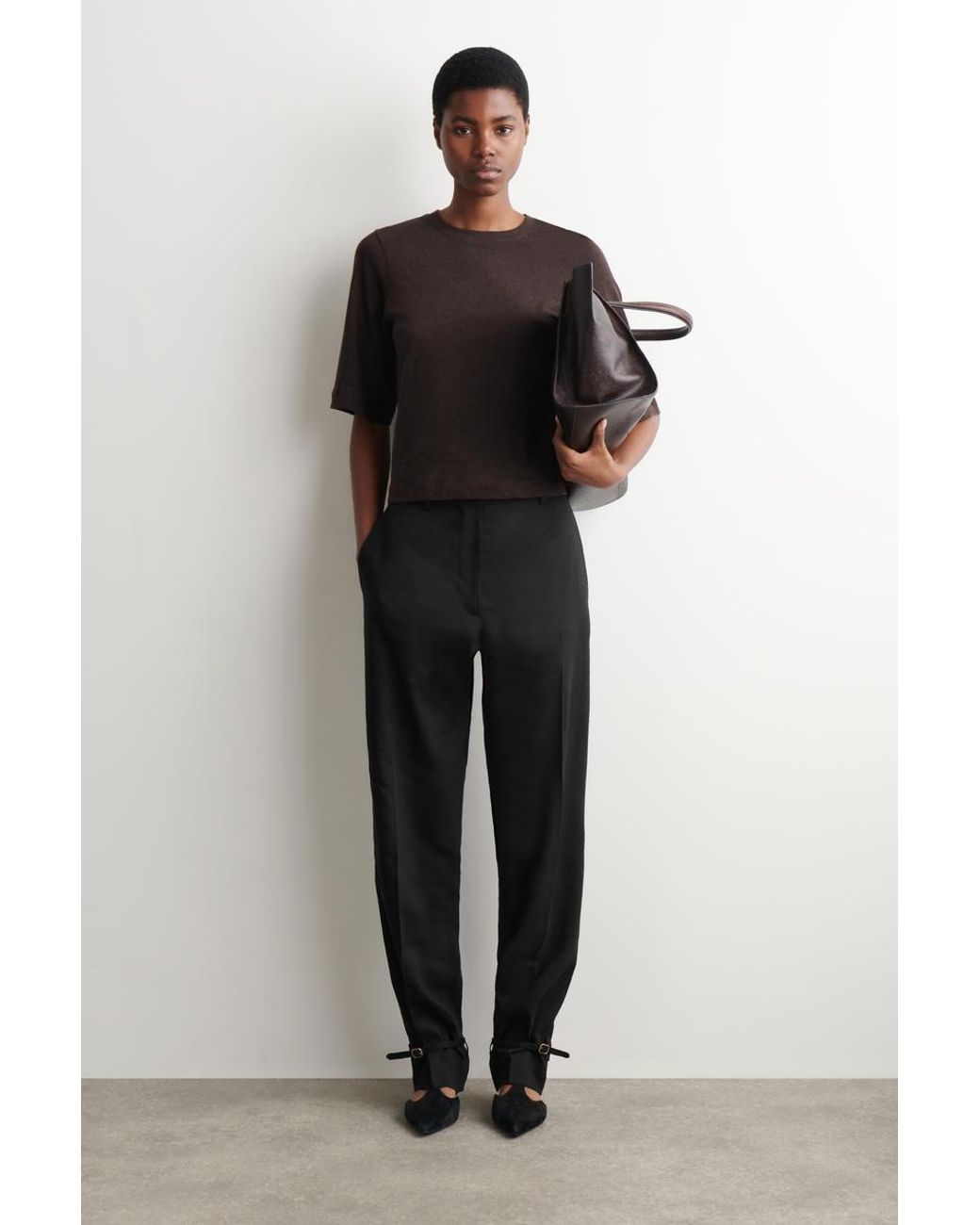 COS Black Cotton T-Shirt