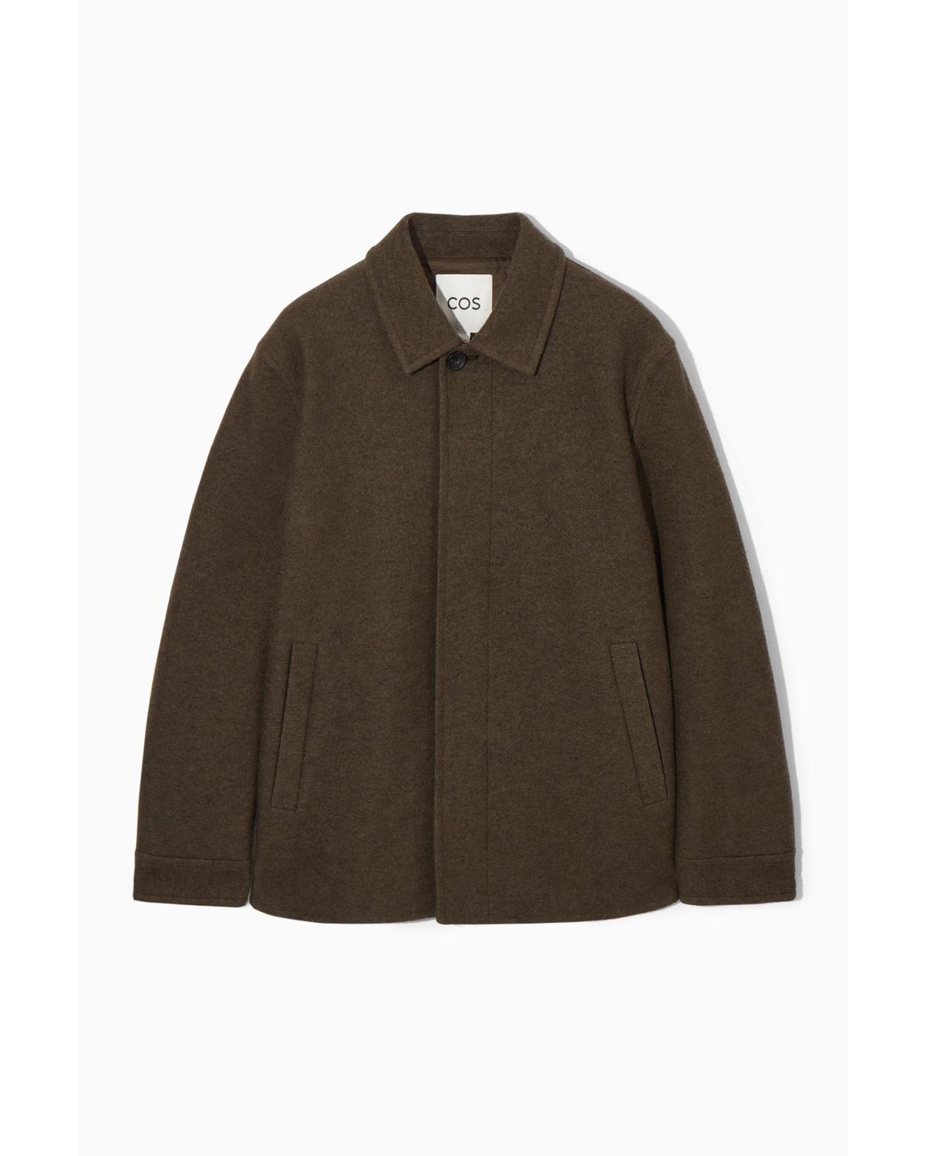 COS Felted Wool Jacket in Brown for Men Lyst UK