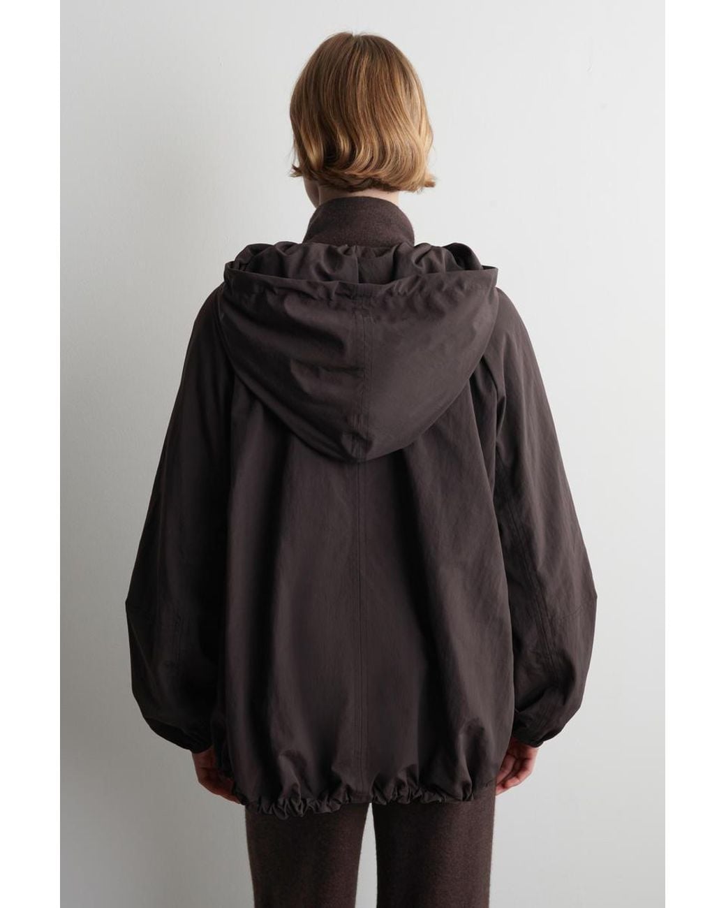 COS Black Technical Hooded Parka Jacket