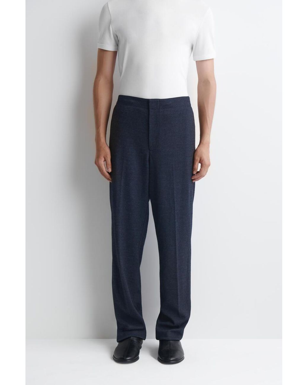COS Blue Jersey Relaxed-Fit Straight-Leg Pants for men
