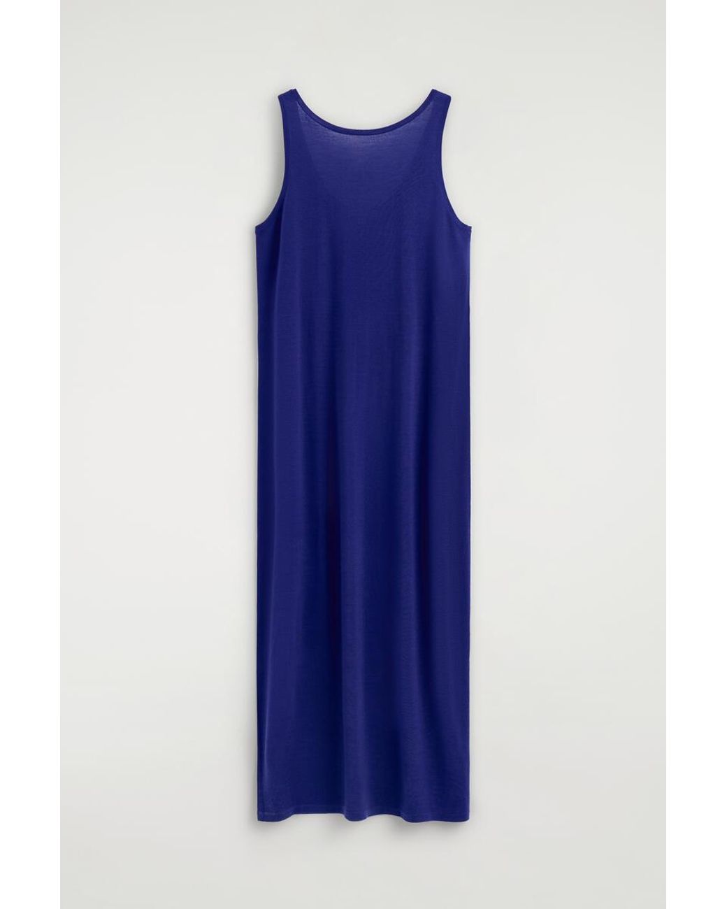 COS Blue Rounded Merino Wool Maxi Dress