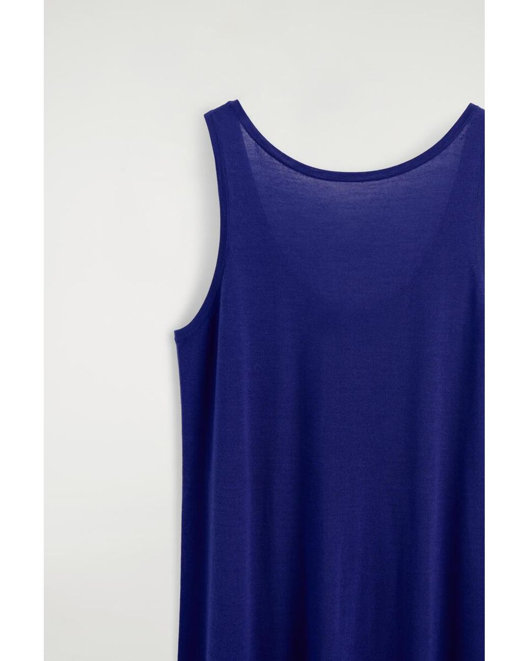 COS Blue Rounded Merino Wool Maxi Dress