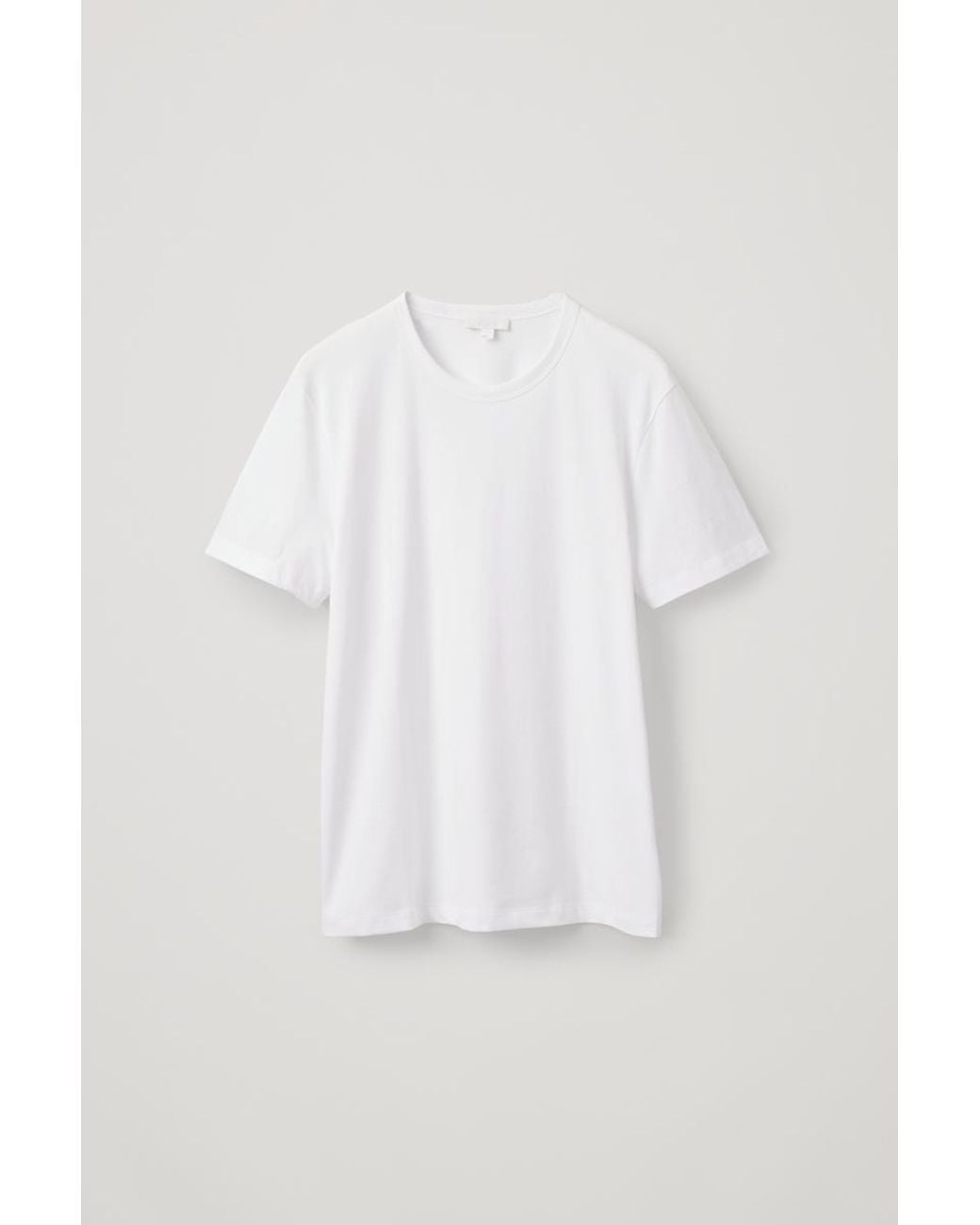 COS White Interlock Cotton Crew-Neck T-Shirt for men