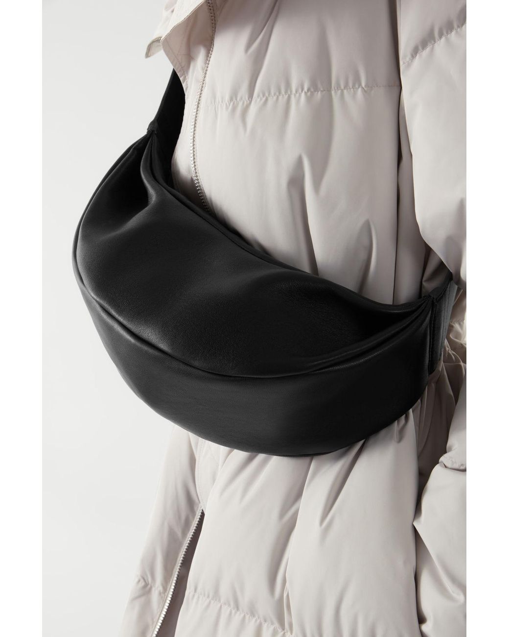 COS Leather Crossbody Bag in Black | Lyst
