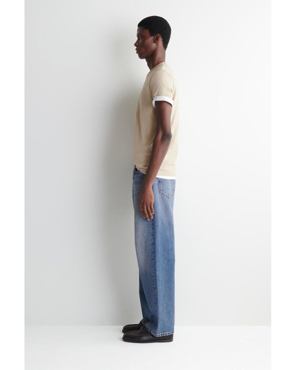 COS Natural Brushed-Cotton Shirt for men
