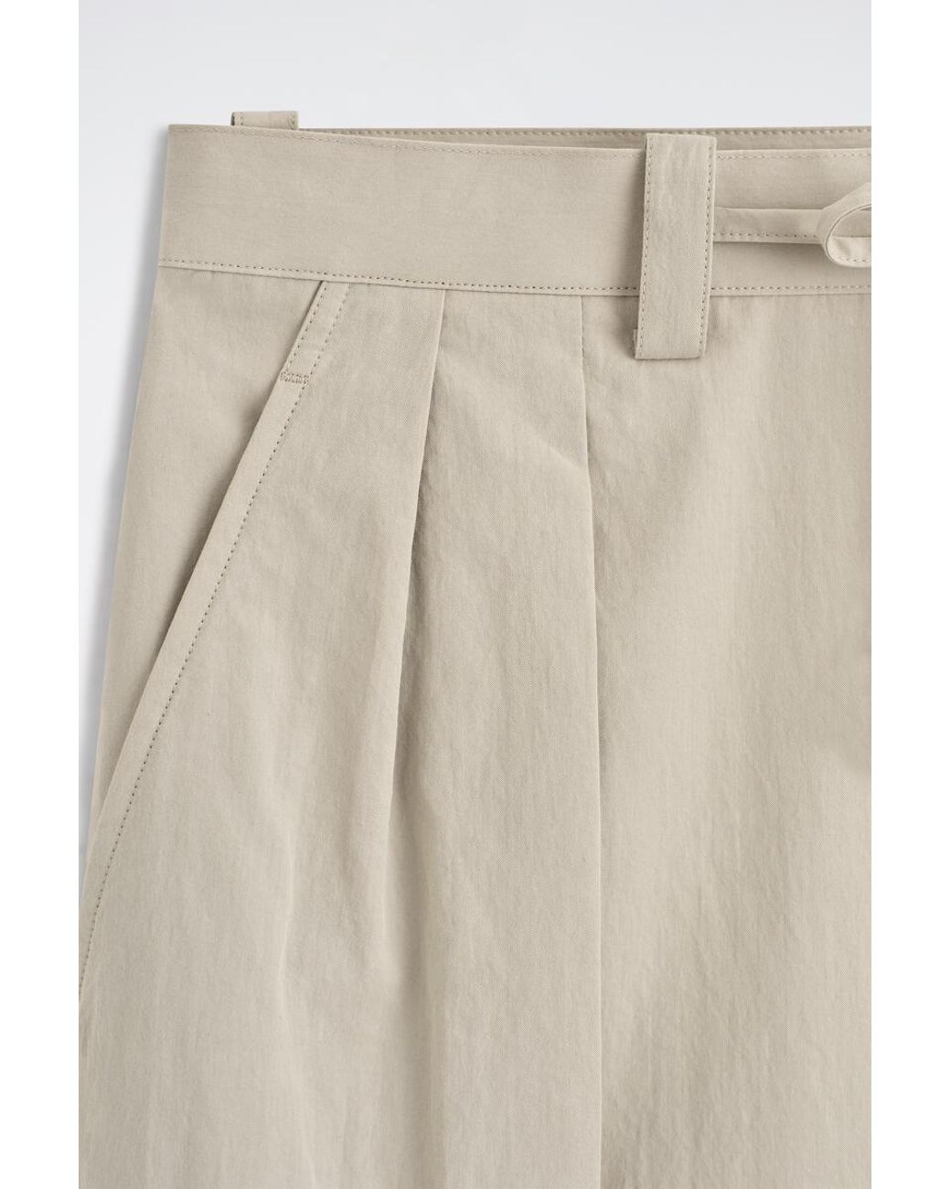COS White Cotton Relaxed Wide-Leg Drawstring Pants for men