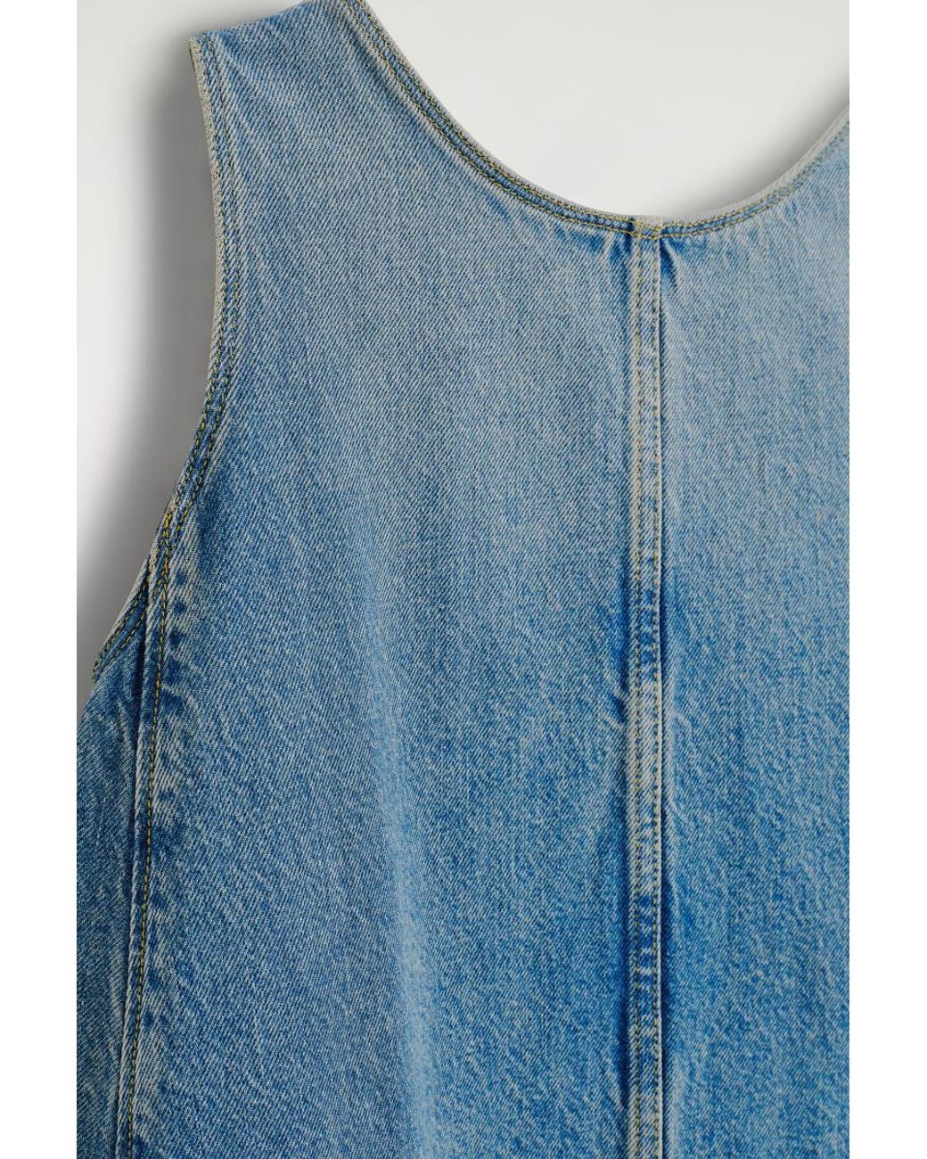 COS Blue Denim A-Line Mini Dress