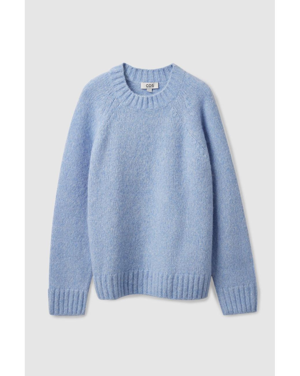COS Relaxedfit Knitted Sweater in Blue Lyst