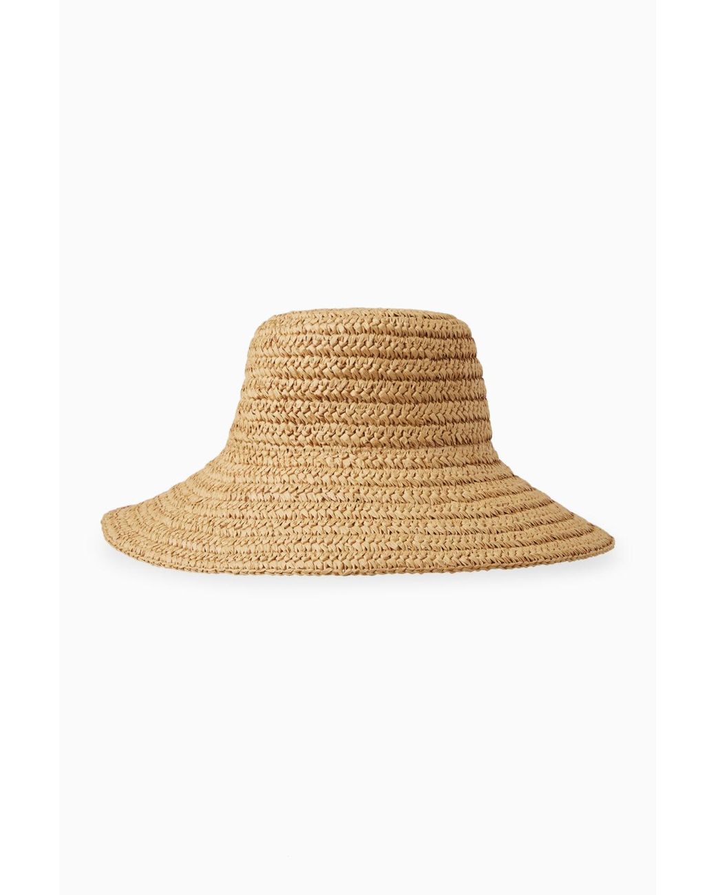 COS Synthetic Straw Bucket Hat in Beige (Natural) Lyst