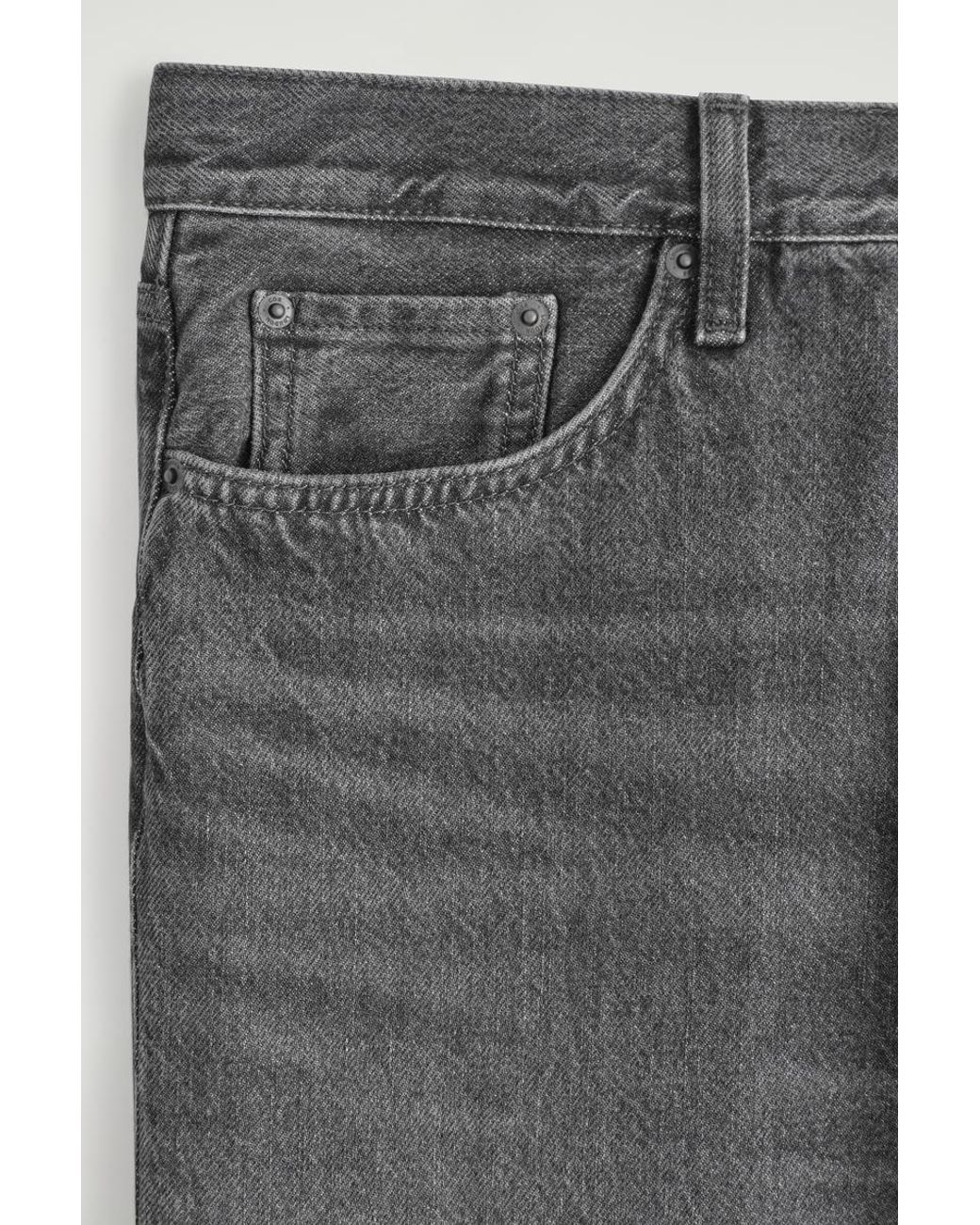 COS Gray Rider Relaxed-Fit Straight-Leg Jeans for men