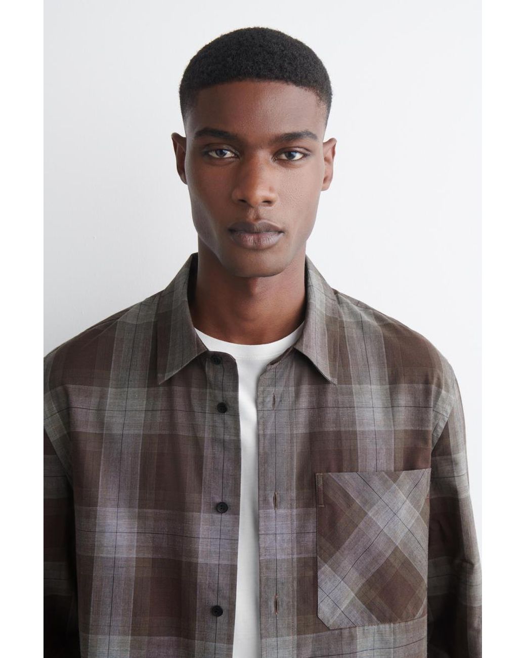 Camicia A Quadri di COS in Brown da Uomo