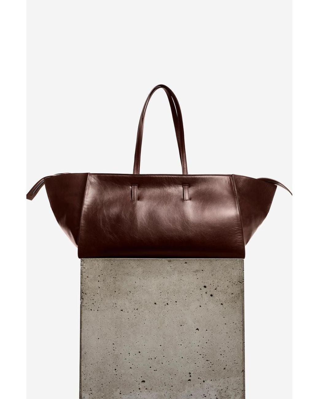 COS Brown Monument Tote Bag