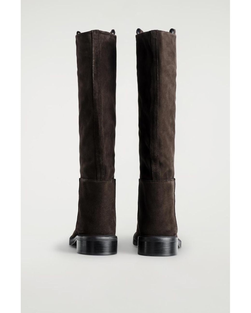 COS Black Suede Riding Boots