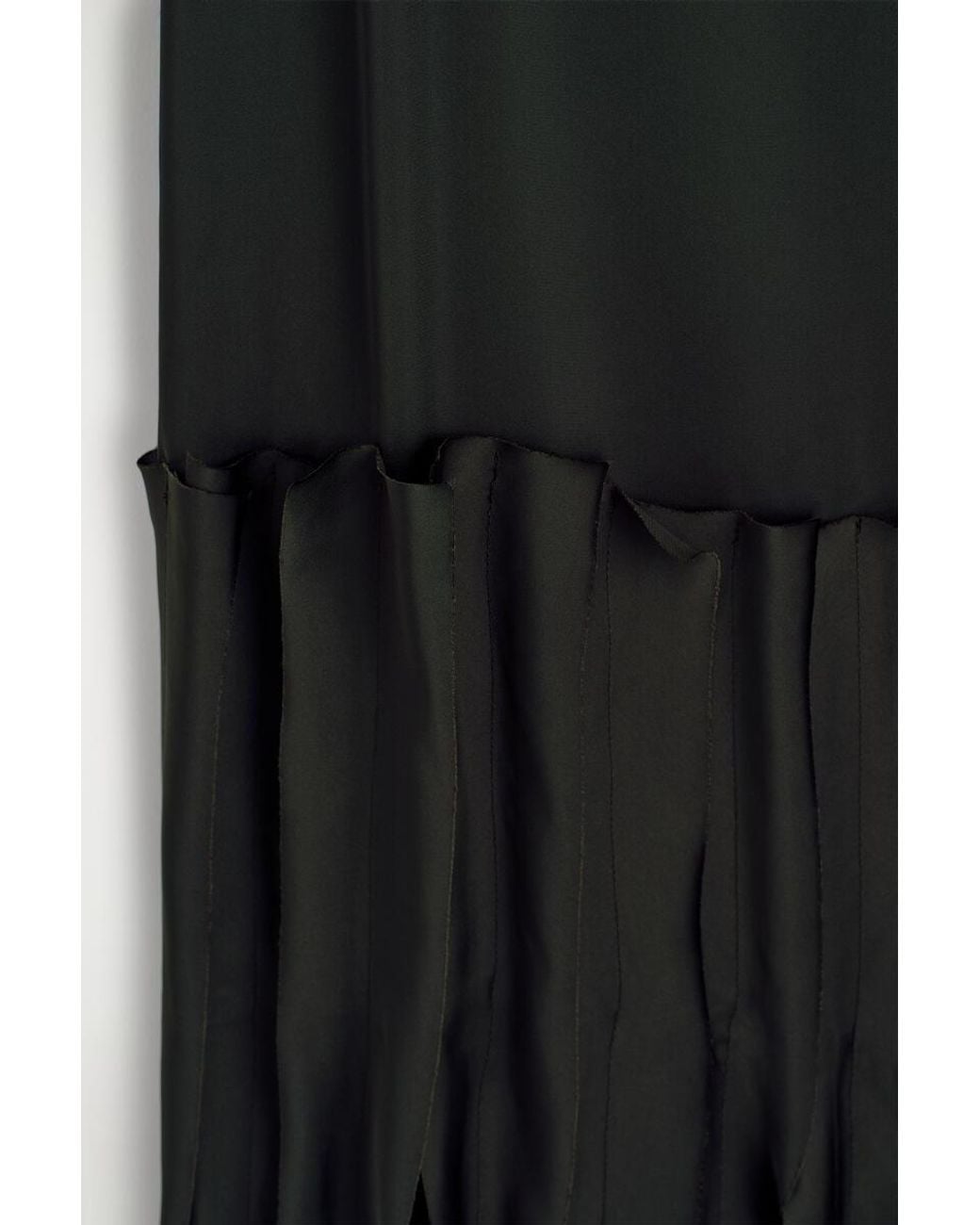COS Black Appliquéd Panelled Midi Dress