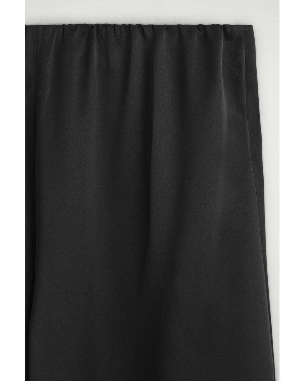 COS Black Satin Barrel-Leg Pants