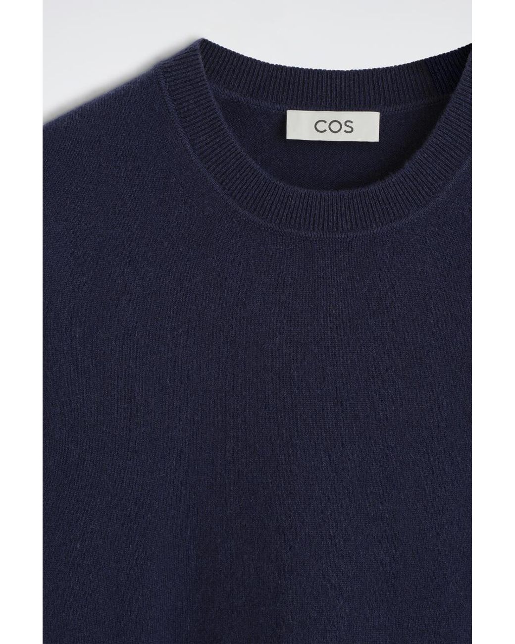 COS Blue Pure Cashmere Crew-Neck Jumper for men