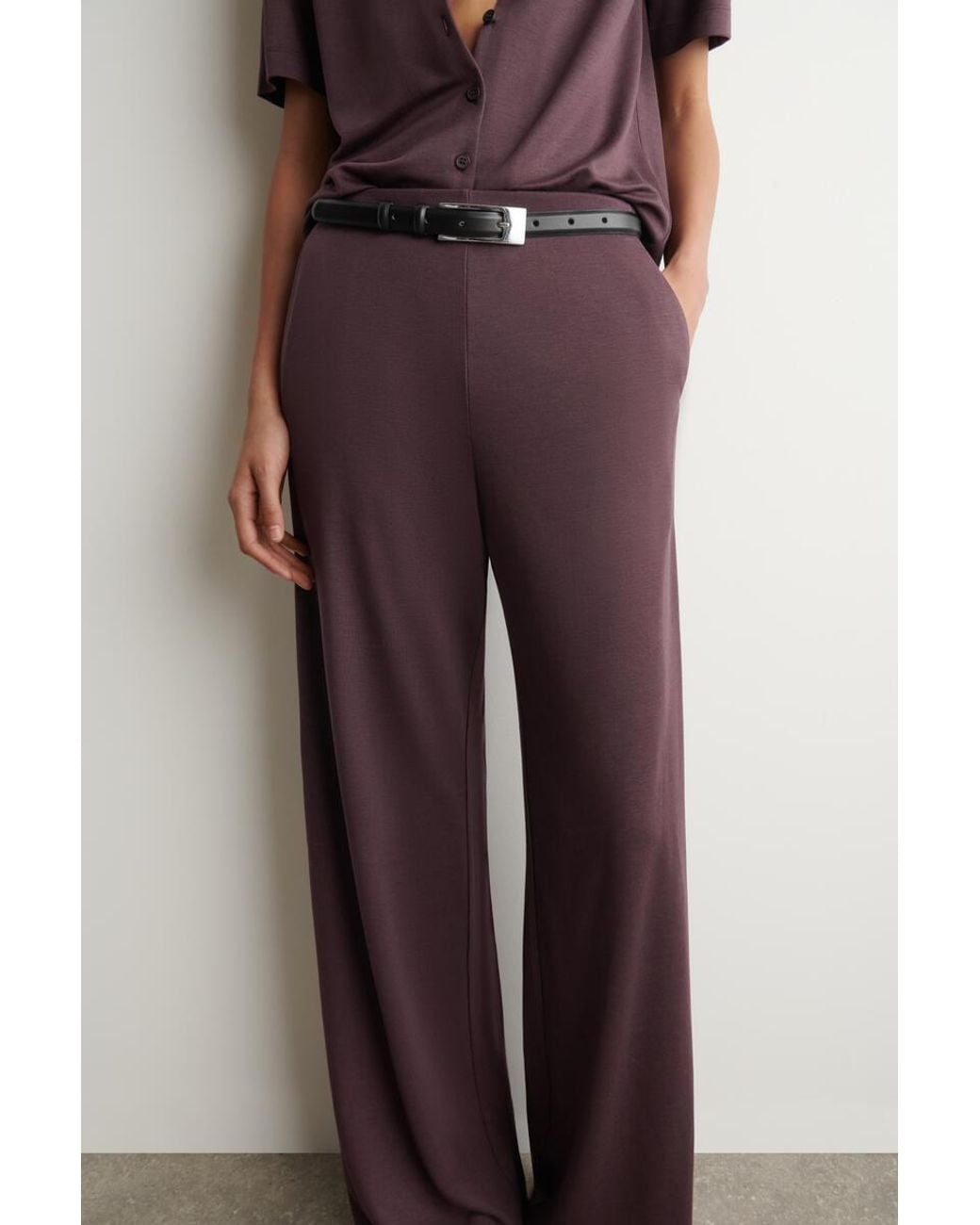 COS Purple Modal-Jersey Pants