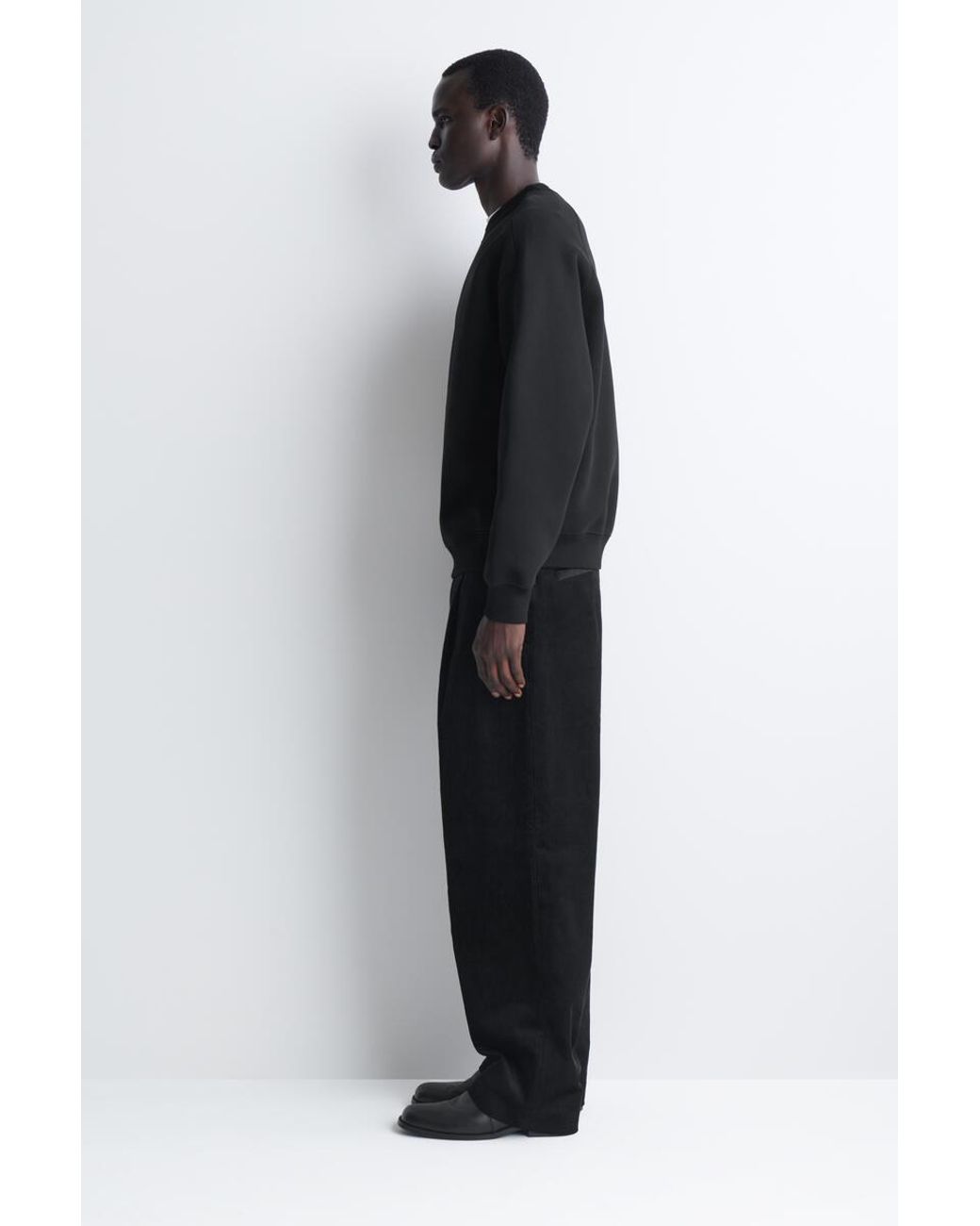 COS Black Relaxed Scuba Sweatshirt for men
