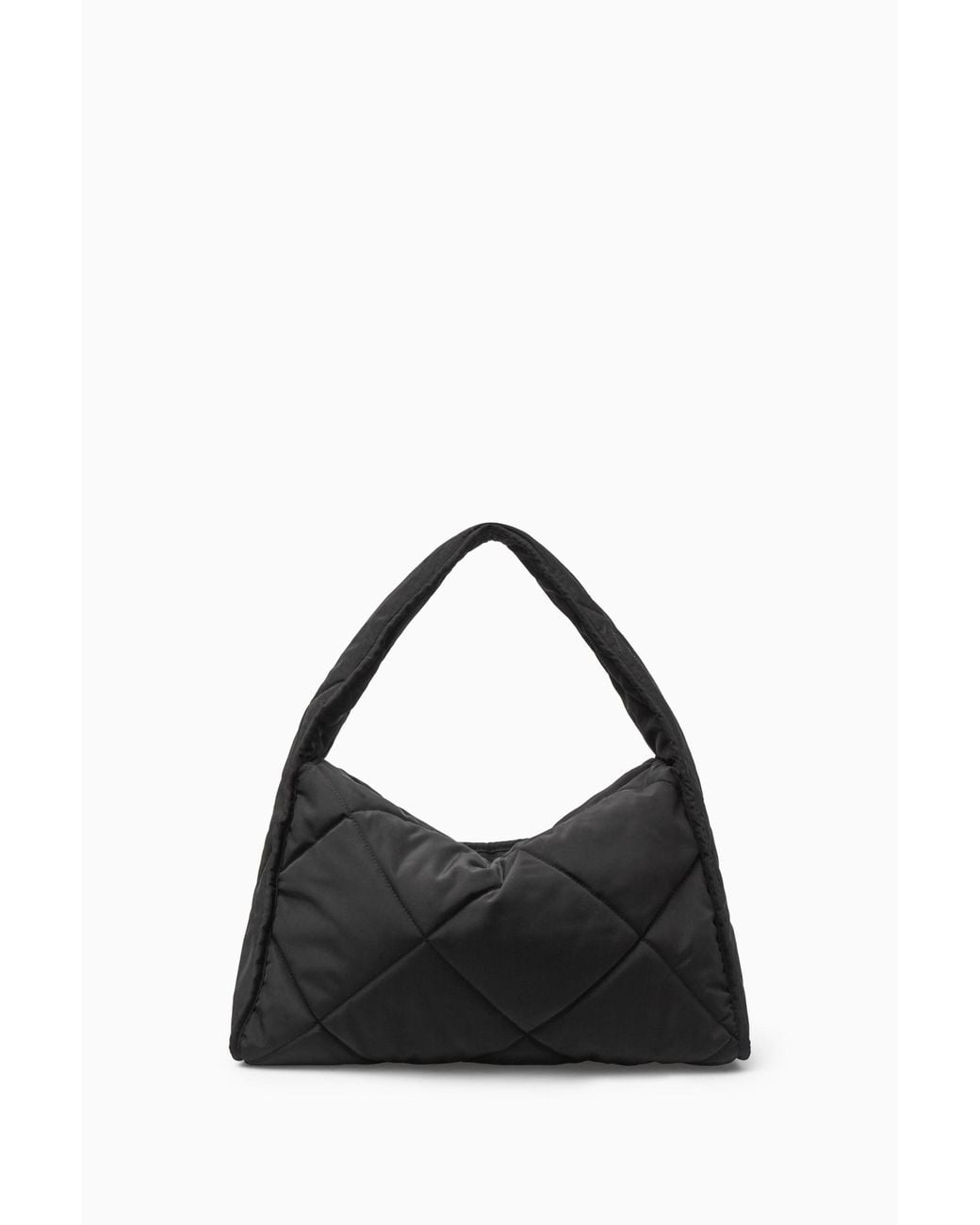 COS Diamond-quilted Shoulder Bag in Black | Lyst UK