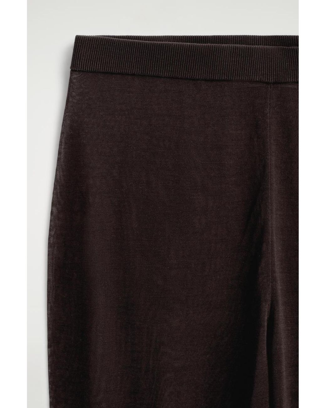 COS Black Seamless Sheer Knitted Silk Pants