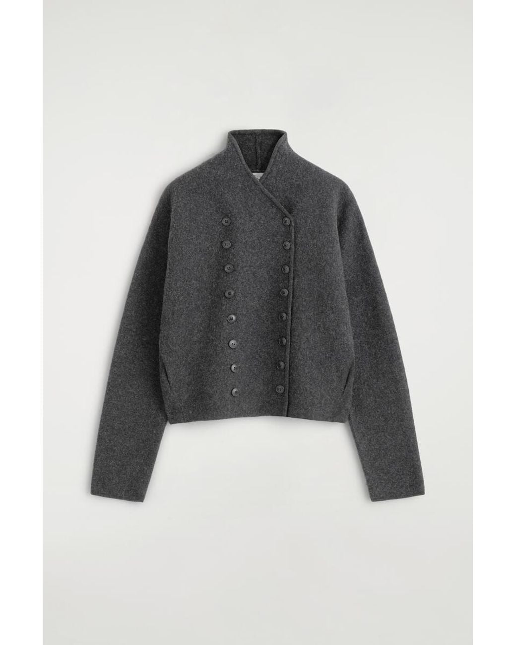 COS Black Boiled-Wool Uniform Jacket