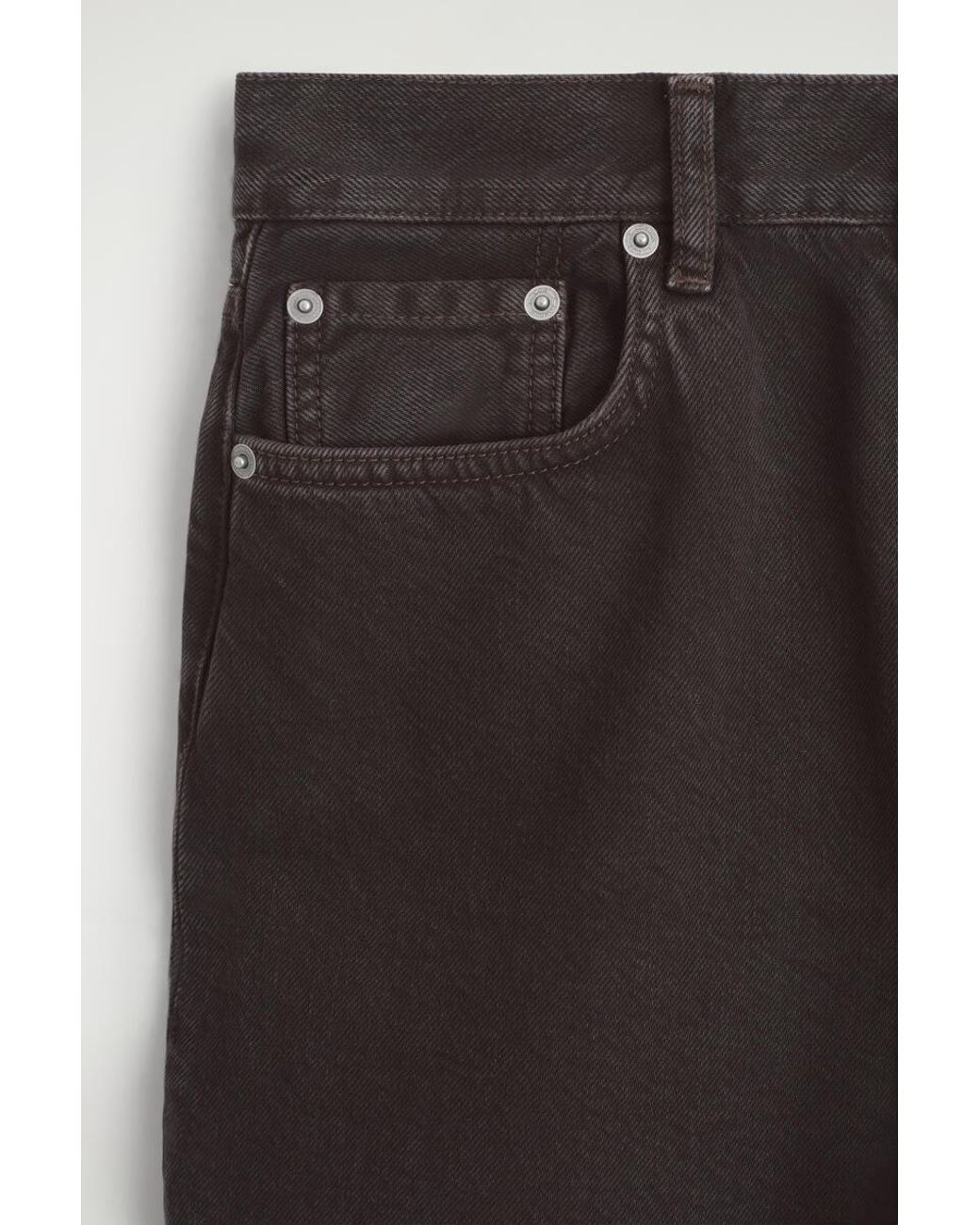 COS Brown Dial Wide-Leg Jeans